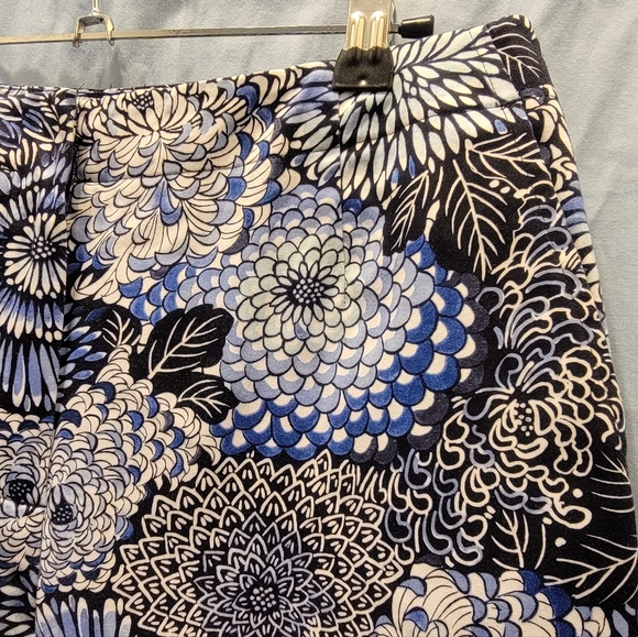Talbots Blue and Black Floral Pants - Picture 6 of 8